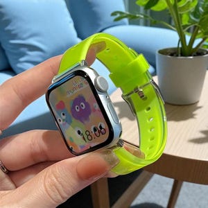 Colorful Jelly Silicone Apple Watch Band: Soft Sport Strap, 38-49mm