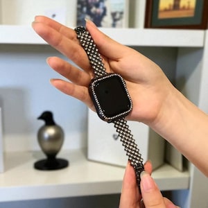 Luxury Diamond Metal Case + Band for Apple Watch 10 9 8 SE 6 7 49mm 45 44 42 41 40 38mm Stainless Steel Bracelet