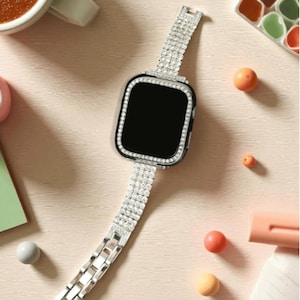 Crystal Metal Apple Watch Band: Stainless Steel iWatch Bracelet