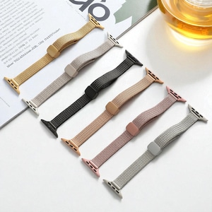 Slim Magnetic Metal Band for Apple Watch Ultra 9 8 7 SE 6 Women’s Strap 38mm 40mm 41mm 44mm 45mm 49mm Bracelet