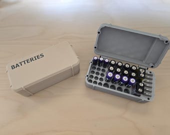 BatBox – Organizzatore magnetico per batterie stampato in 3D per AA, AAA, 9V e CR2032