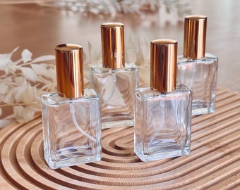 Confezione da 10 flaconi atomizzatori ricaricabili in vetro rettangolare da 15 ml
