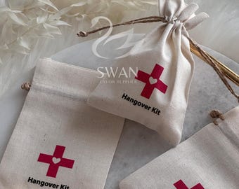 Sacchetti regalo per bomboniere in lino avorio per postumi di una sbornia ︳Sacchetto regalo per festa nuziale ︳Piccoli sacchetti in lino