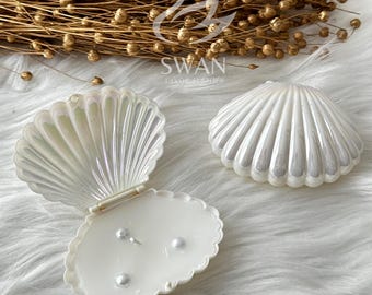 Confezione da 10 - Candele decorative a forma di conchiglia con perle ︳Materiali fai da te per bomboniere di matrimoni e feste