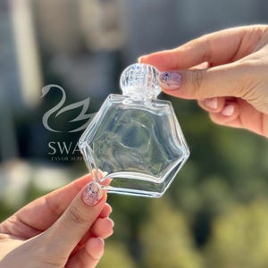 Hexagonformad tom glasflaska 50 ml ︳DIY dofter, oljor och bröllopsgåvor