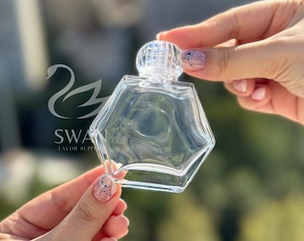 Confezione da 10 - Bottiglie di vetro vuote a forma esagonale da 50 ml