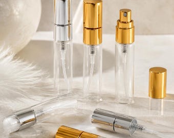 Confezione da 10 flaconi di profumo in vetro da 5 ml – Mini atomizzatore ricaricabile