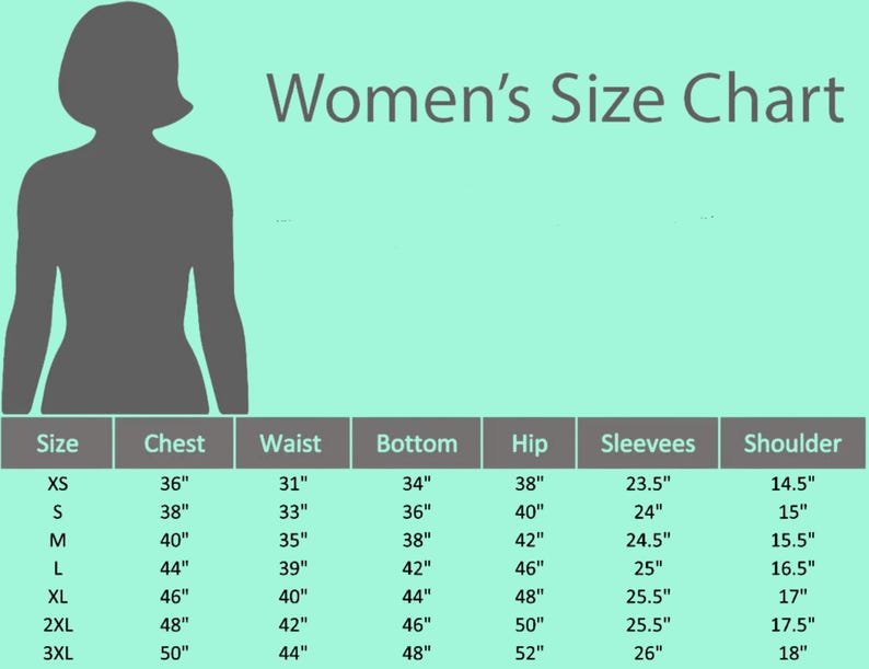 Pu&ograve; includere: Una tabella delle taglie da donna con misure in pollici. La tabella include le taglie XS-3XL, elencando le misure di petto, vita, fondo, fianchi, maniche e spalle. In alto c'&egrave; una silhouette grigia di una donna.