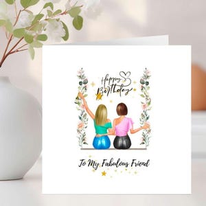 Personalised Happy Birthday Card for Female Best Friend