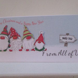 Merry Christmas From All of Us Gnome Card