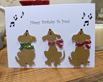 Singing Dogs Happy Birthday Card