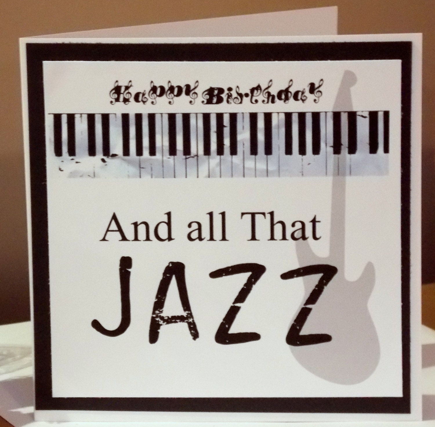 All That Jazz Music Keys Happy Birthday Card - Etsy