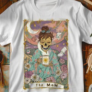 Skeleton Tarot Card The Mom PNG, Hilarious Tarot PNG, Instant Download, Halloween Humor, Gift For Mom