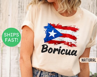 Boricua Puerto Rico Flag Shirt, Boricua Puerto Rican, Puerto Rican Gift Tee, Puerto Rican Heritage, Puerto Rico Women's, Puerto Rico Gift