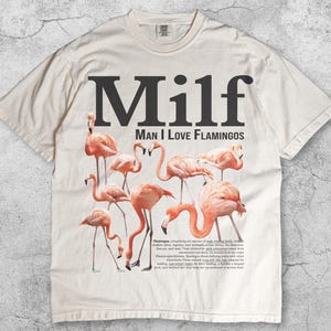 Man I Love Flamingos Vintage T-Shirt, Funny Bird Meme Graphic Tee, Retro Animal Lover Shirt, Humor Wildlife Gift, Unisex 90s Y2K Style Top
