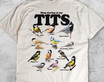 Maglietta vintage anni '90 con cinciallegre, divertente maglietta grafica retrò Y2K per amanti del birdwatching, maglietta con umorismo naturalistico per amanti degli animali, regalo unisex con meme sulla fauna selvatica