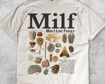 Camiseta vintage "Man I Love Fossils", divertida camiseta con meme de paleontología, humor geológico retro, regalo gráfico prehistórico de los 90 con el efecto Y2K