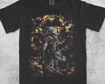 Y2K Dark Fantasy Knight T-Shirt, Vintage Gothic Armor Tee, Retro Medieval Warrior Shirt, 90s Grunge Streetwear Gift, Edgy Hero Art Top