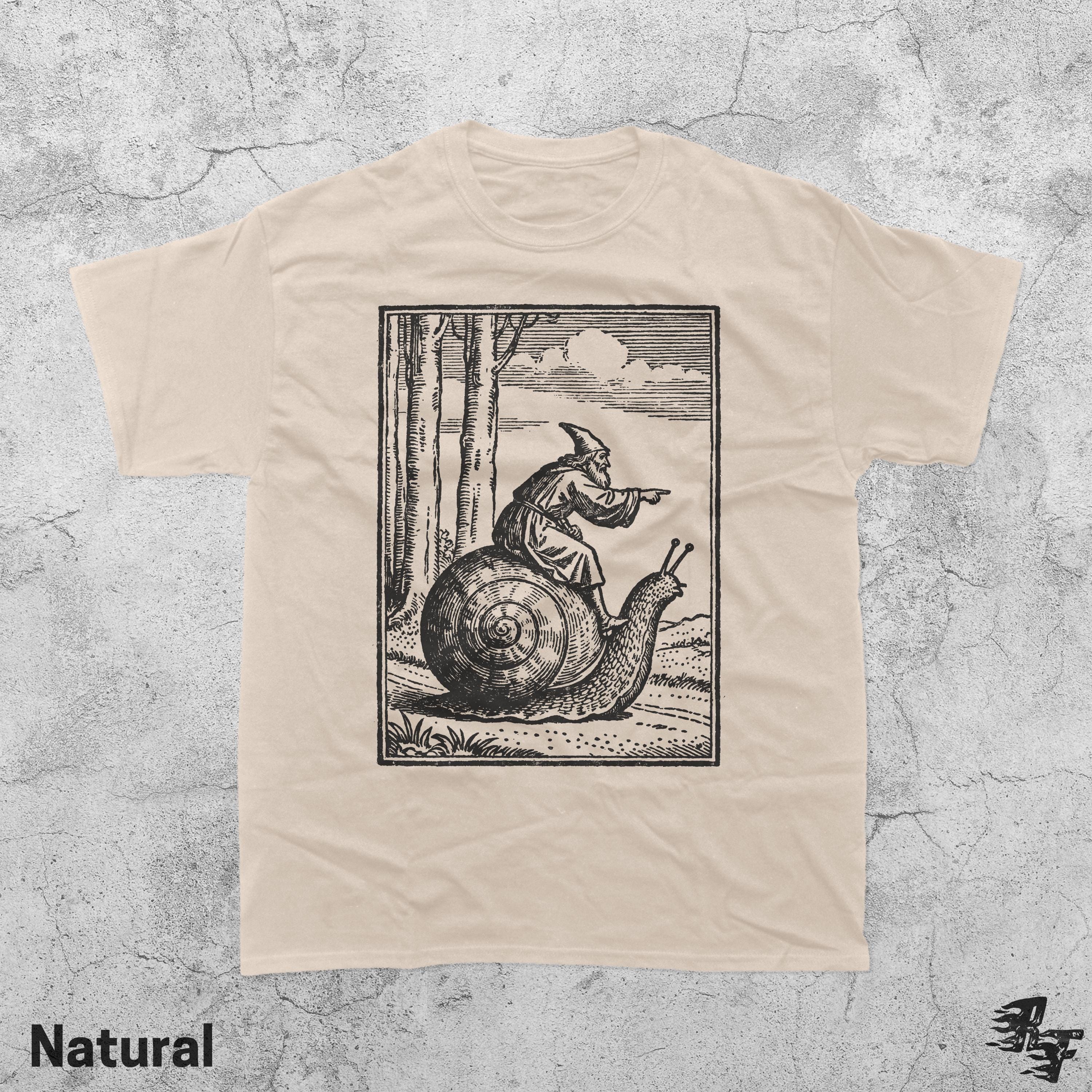 Retro Medieval Snail Rider T-shirt, Vintage 90s Renaissance Fantasy Tee ...
