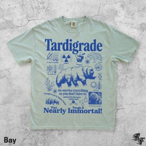 Camiseta vintage de ciencia con tardígrados, camiseta retro con gráfico de biología, camiseta de microbiología con diseño de oso de agua, camiseta con humor para geeks de laboratorio, regalo para nerds de STEM Bay