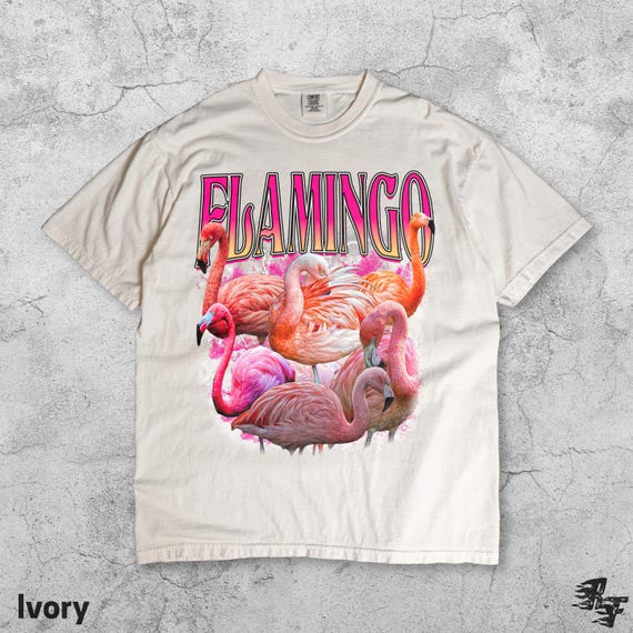 Flamingo Retro Graphic T-Shirt, Vintage 90s Animal Tee, Tropical Bird Lover Shirt, Retro Wildlife Aesthetic Top, Summer Nature Gift