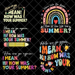 Retro Here We Go Again Shirt Design: School PNG (Instant Download)