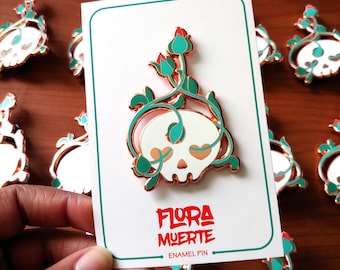 Cute Kawaii Skull Pin | Spooky Creepy Goth  Lapel Gift | Enamel Pin | Ita Bag Pin