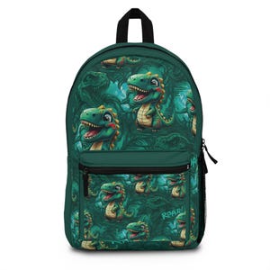 Dinosaur Backpack, Kids Backpack, Trendy School Bag, Fun Jurassic Pack, Kids Dinosaur Bag, Roaring Dino Backpack