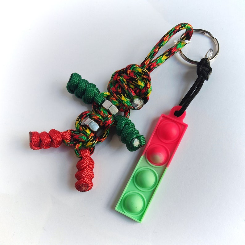 Custom Paracord fidget,sensory toy keychain,ADHD calming, stimming,focus aid,worry fidget,sensory lanyard,anxiety relief,adult stim toy image 4