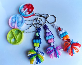 Sensory fidget,stimming toy,anxiety relief,ADHD calming,worry fidget, Skin picking aid, paracord fidget, fidget keychain,stress relief toy
