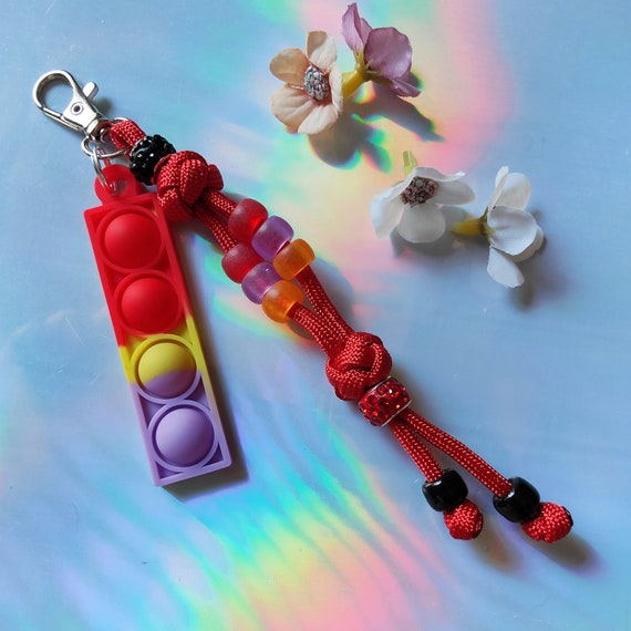 Paracord Fidget Toy Keychain,pocket Fidget, Sensory Toy,adhd Calming,  Fiddle,stimming Toy, Autism Fidget, Paracord Keychain, Fidgeting Toy 