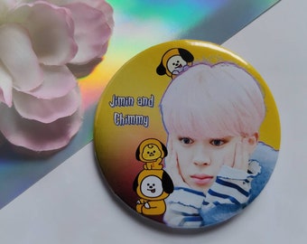 Jimin pin,bts jimin,bt21 chimmy,jimin chimmy,bts bt21,bts cartoon,park jimin,jimin cute,kpop idol,bts pin,bts badge,bts army gift