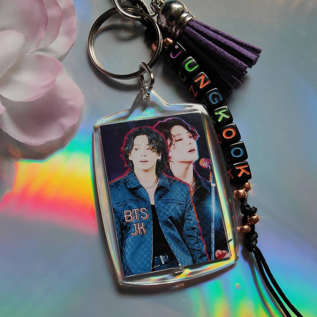 Bts Jungkook Photo Keychain,bts Jk, Jungkook Keyring,bts Keychain,bts