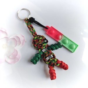 Custom Paracord fidget,sensory toy keychain,ADHD calming, stimming,focus aid,worry fidget,sensory lanyard,anxiety relief,adult stim toy image 2