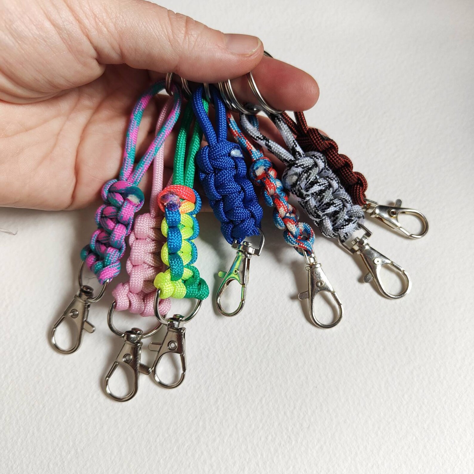 Keychain Less Thread Paracord Keychain, Minimalistic Rope Keyring, Paracord Tag,paracord Bag ...
