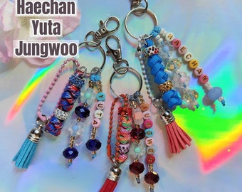 NCT 127 keychain,custom kpop keychain,nct keyring,nct u,name keychain,kpop nct,nctzen gift,paracord keychain,beaded bag tag