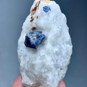 67g Blue Spinel Crystal with Phlogopite & Muscovite | Natural Mineral Specimen from Pakistan