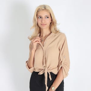 boho blouse boho mousseline blouse damesshirt oversized boho top shirt van biologisch katoen
