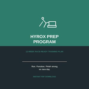 HYROX Training Program, 12-Week Race Prep Plan, Functional Fitness (PDF Download)