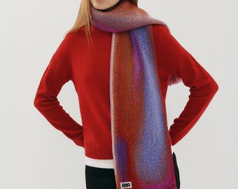 AFTERGLOW Acrylic Scarf – Soft & Cozy Barcelona Design, Perfect Holiday Gift