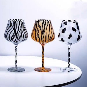Copas de vino pintadas a mano, copas de vino esmeriladas de gran tamaño, copas de vino tinto, copas de vino hechas a mano, regalos de cumpleaños, regalos de Navidad