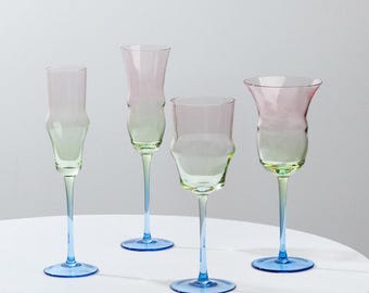 Colorful Gradient Wine Glasses, Personalized Glasses, Wine Glass Sets, Wedding Gifts, Anniversary Gifts, Birthday Gifts, Christmas Gifts