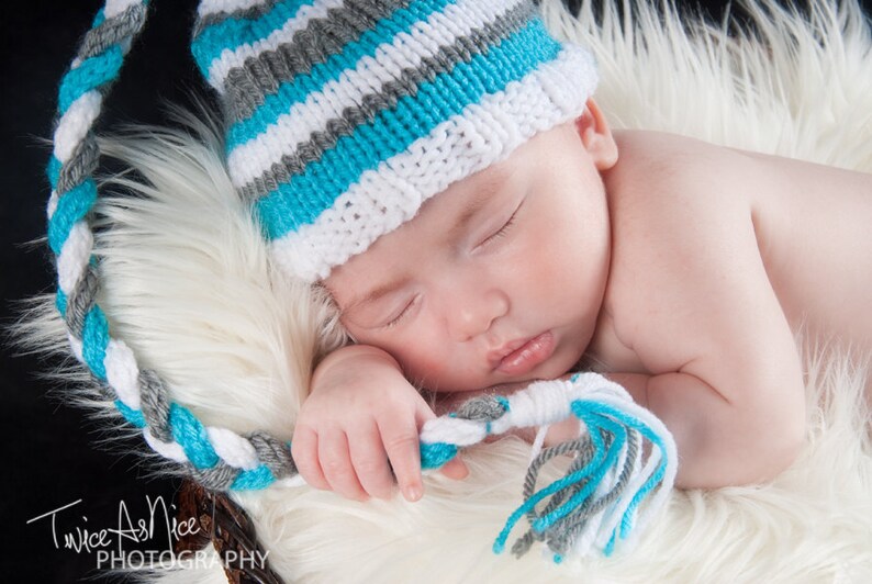 Long Tail Pixie Hat  Made to Order  You Choose Colors image 0