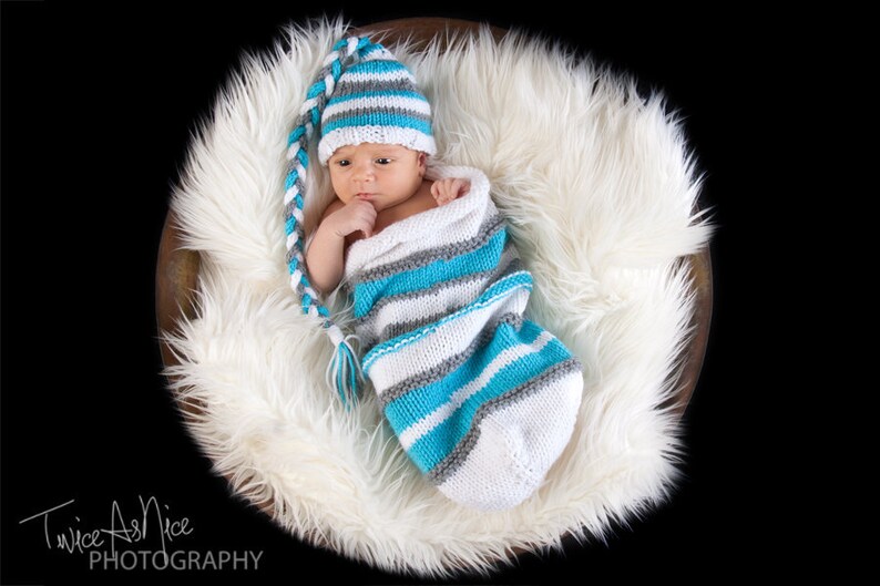 Long Tail Pixie Hat  Made to Order  You Choose Colors image 1