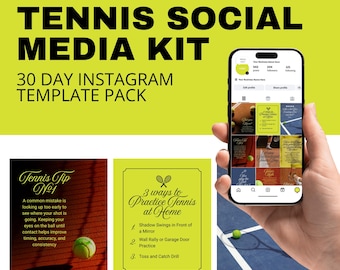 Tennis Coach Instagram Templates – 30 Editable Canva Posts for Sports, Fitness & Coaching Businesses