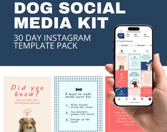 Dog Business Instagram Templates – 30 Editable Canva Posts for Pet Services, Dog Trainers & Groomers