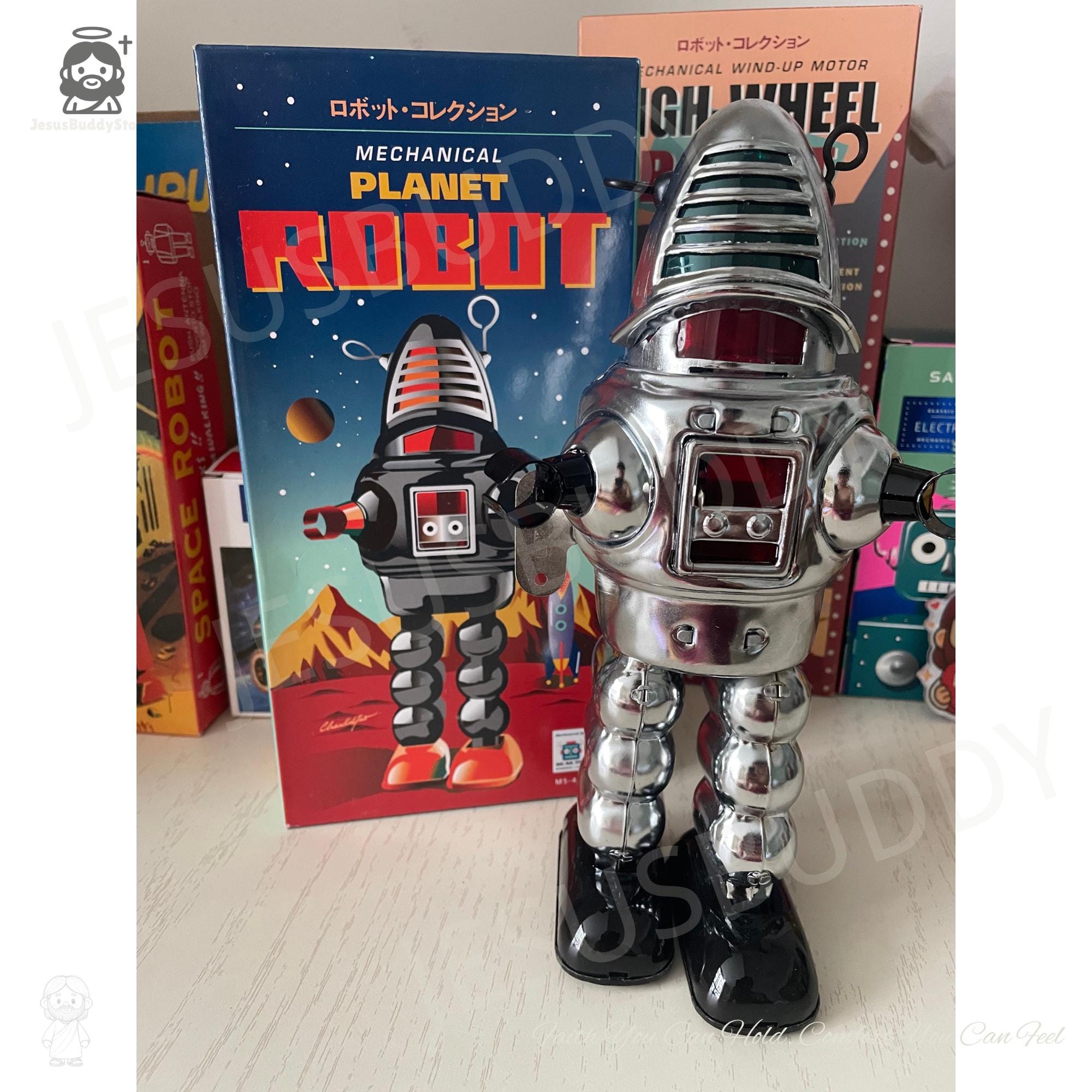 ブリキのおもちゃのゼンマイ式ロボット - Etsy 日本