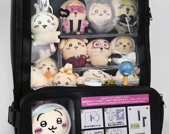 Bolso Ita estilo máquina de garras, mochila de gran capacidad para exhibir muñecas coleccionables de anime.