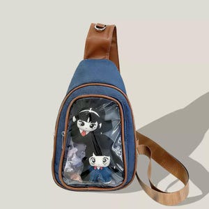 Basic Ita Brusttasche, klare Display-Tasche Anime Pin Crossbody Bag