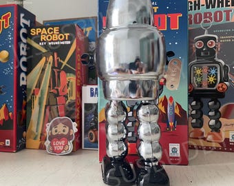 23.5cm ヴィンテージ プラネットロボット：1950年代製ブリキ製ゼンマイ